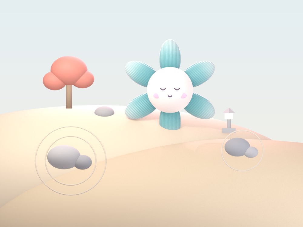 Zen-Garten mit Sand, Felsen und Steinlaterne